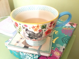 A favorite cup of tea and a book - one of my favorite ways of relaxing!